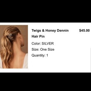 BHLDN twigs & honey Dennin Hair Pin